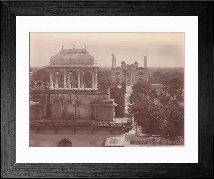 Framed Print : Akbars Tomb and Gardens, Sikandra, India, 1860s-70s. Creator: Unknown Framed Print : Akbars Tomb and Gardens, Sikandra, India, 1860s-70s. Creator: Unknown