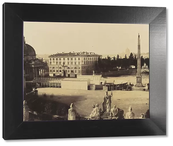 Piazza del Popolo, Rome, 1860s. Creator: Unknown