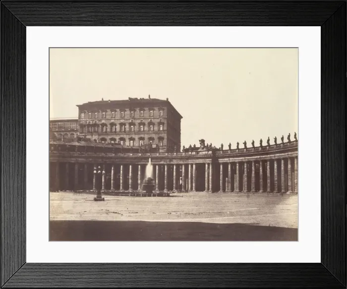 Framed Print : Piazza S. Pietro, Rome, 1850s. Creator: Unknown Framed Print : Piazza S. Pietro, Rome, 1850s. Creator: Unknown