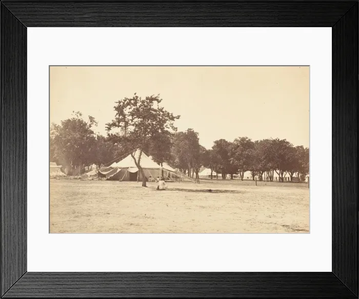 Framed Print : Side View of Main Street, Governor Generals Camp, 1858-61. Creator: Unknown Framed Print : Side View of Main Street, Governor Generals Camp, 1858-61. Creator: Unknown