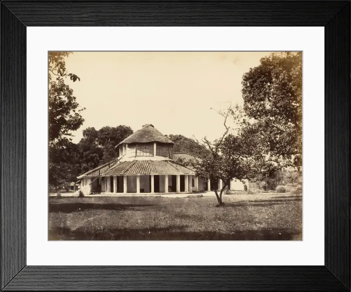 Framed Print : Bungalow in Umballa, 1850s. Creator: Unknown Framed Print : Bungalow in Umballa, 1850s. Creator: Unknown