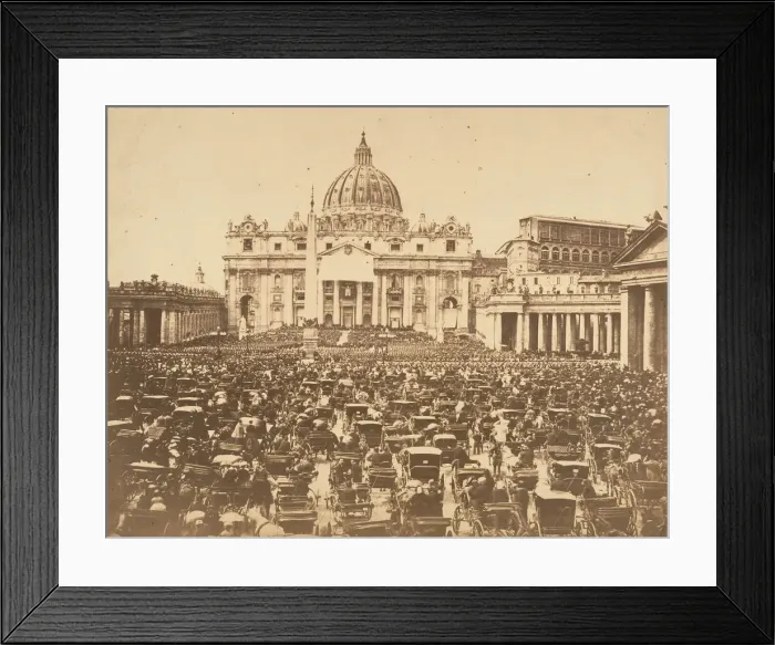Framed Print : Benediction of the Pope on Easter Sunday, 1880s. Creator: Unknown Framed Print : Benediction of the Pope on Easter Sunday, 1880s. Creator: Unknown