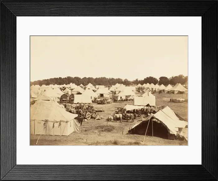 Framed Print : Right Flank of Governor Generals Camp, 1858-61. Creator: Unknown Framed Print : Right Flank of Governor Generals Camp, 1858-61. Creator: Unknown