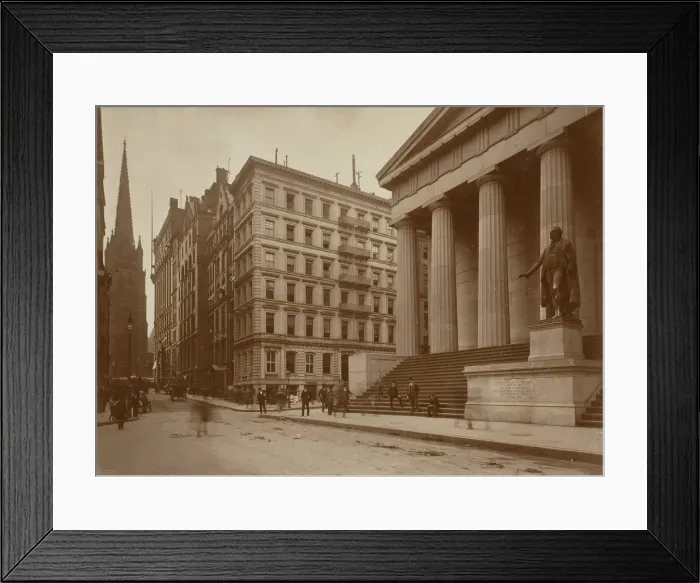 Framed Print : Manhattan Trust Company, New York, 1870s-80s. Creator: Unknown Framed Print : Manhattan Trust Company, New York, 1870s-80s. Creator: Unknown