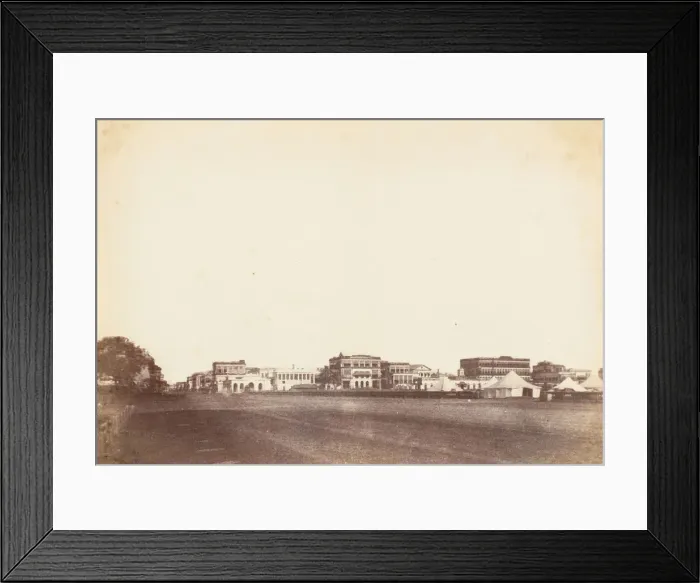 Framed Print : A View in Calcutta Including the Buildings of Payne and Co. the Mountain Hotel... 1850s