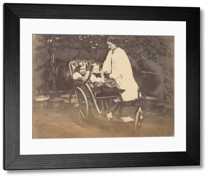 Framed Print : The Campbell Twins and Sunbeam, 1858-61. Creator: Unknown Framed Print : The Campbell Twins and Sunbeam, 1858-61. Creator: Unknown