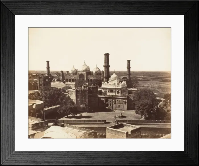Framed Print : Runjeet Singhs Tomb and the Great Mosque at Lahore, 1858-61. Creator: Unknown Framed Print : Runjeet Singhs Tomb and the Great Mosque at Lahore, 1858-61. Creator: Unknown