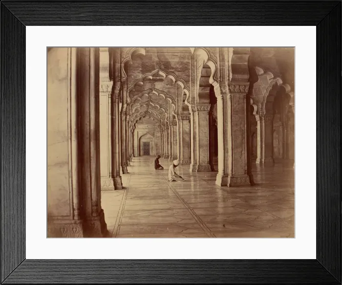 Framed Print : Moti Masjid: Pearl Mosque in Interior of Fort Agra, 1860s-70s. Creator: Unknown Framed Print : Moti Masjid: Pearl Mosque in Interior of Fort Agra, 1860s-70s. Creator: Unknown