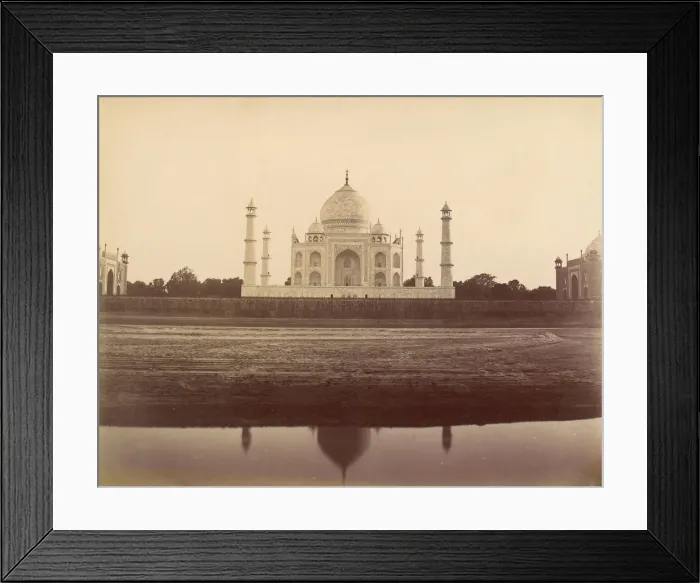 Framed Print : View of the Taj Mahal from the Jamuna, Agra, 1860s-70s. Creator: Unknown Framed Print : View of the Taj Mahal from the Jamuna, Agra, 1860s-70s. Creator: Unknown