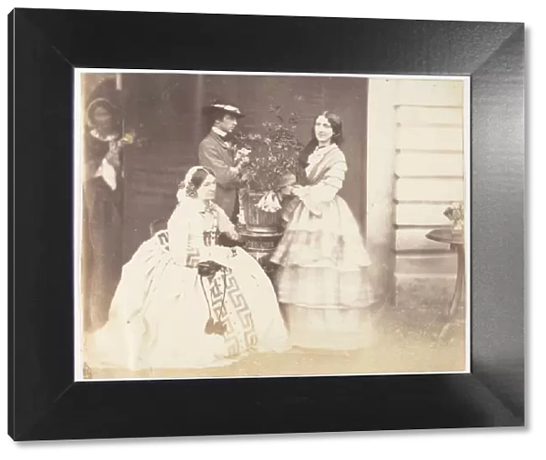 Mrs Stuart, J. C.s and Mrs d Aguilar, Barrackpore, 1858. Creator: Unknown