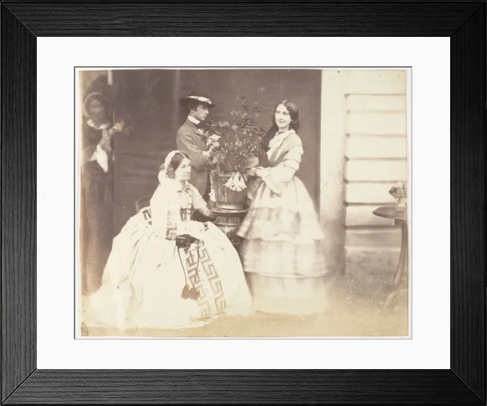 Framed Print : Mrs Stuart, J. C.s and Mrs d Aguilar, Barrackpore, 1858. Creator: Unknown Framed Print : Mrs Stuart, J. C.s and Mrs d Aguilar, Barrackpore, 1858. Creator: Unknown