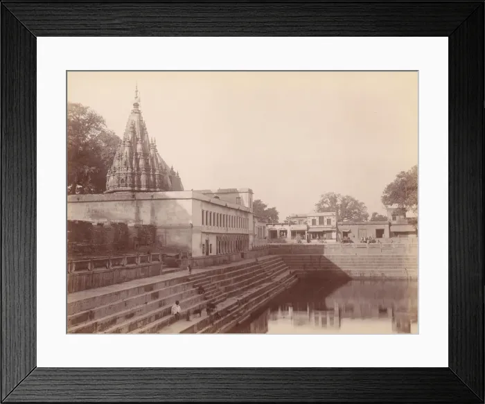 Framed Print : Monkey Temple, Benares, 1860s-70s. Creator: Unknown Framed Print : Monkey Temple, Benares, 1860s-70s. Creator: Unknown