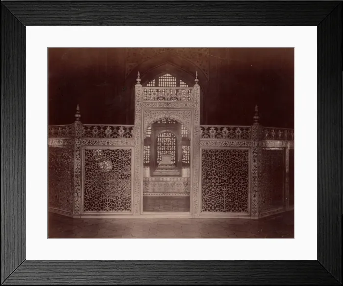 Framed Print : Interior of Taj Mahal, Agra, 1860s-70s. Creator: Unknown Framed Print : Interior of Taj Mahal, Agra, 1860s-70s. Creator: Unknown