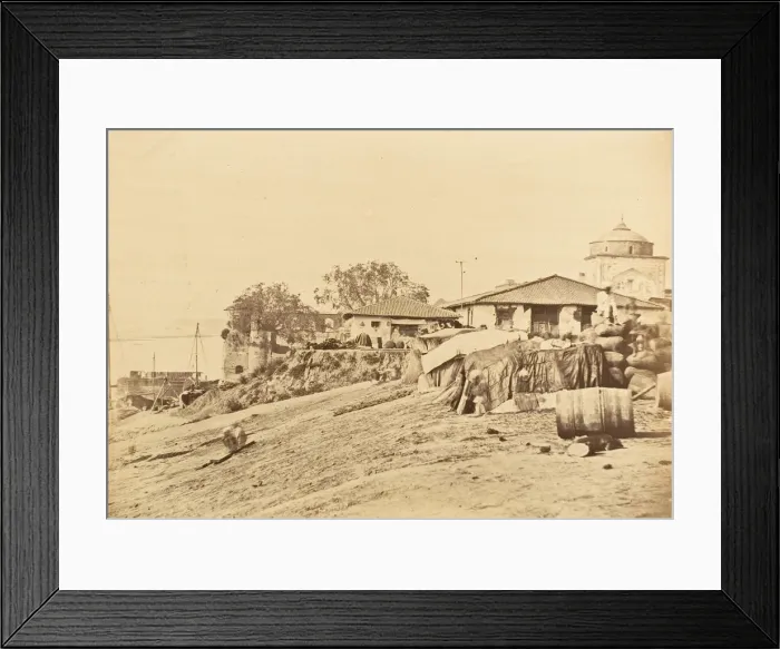 Framed Print : Ghat at Allahabad Fort, 1858-61. Creator: Unknown Framed Print : Ghat at Allahabad Fort, 1858-61. Creator: Unknown