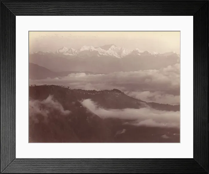 Framed Print : View of Darjeeling and Himalayas, 1860s-70s. Creator: Unknown Framed Print : View of Darjeeling and Himalayas, 1860s-70s. Creator: Unknown
