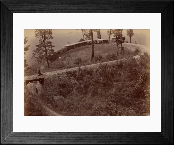 Framed Print : Railway-Loop of Darjeeling Road, 1860s-70s. Creator: Unknown Framed Print : Railway-Loop of Darjeeling Road, 1860s-70s. Creator: Unknown