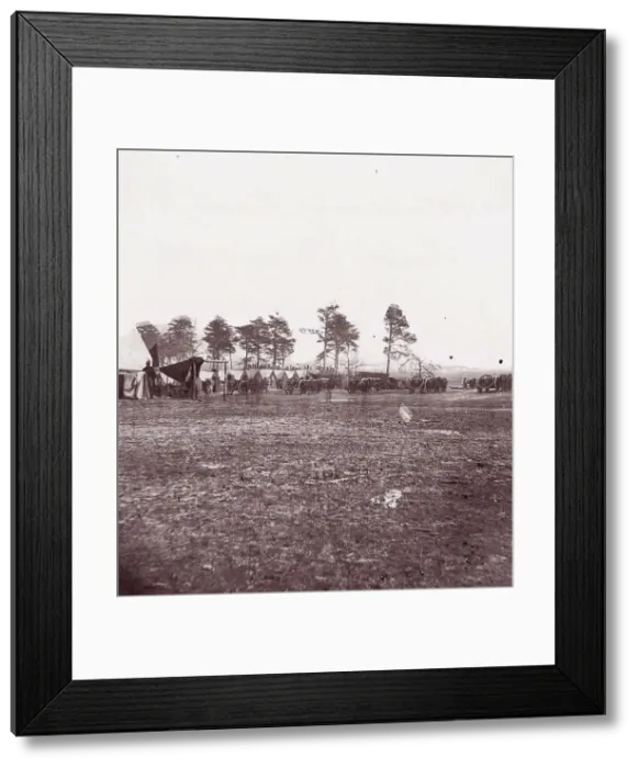 Framed Print : Artillery Camp, City Point, Virginia, 1861-65. Creator: Andrew Joseph Russell Framed Print : Artillery Camp, City Point, Virginia, 1861-65. Creator: Andrew Joseph Russell