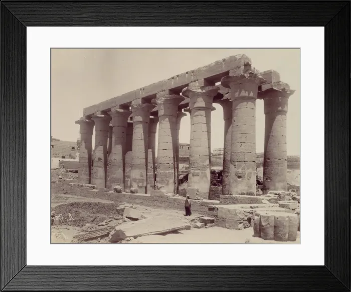 Framed Print : Luxor, vue du temple cote ouest, 1870s. Creator: Antonio Beato Framed Print : Luxor, vue du temple cote ouest, 1870s. Creator: Antonio Beato