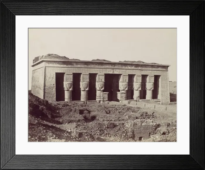 Framed Print : Temple a Denderah, 1870s. Creator: Antonio Beato Framed Print : Temple a Denderah, 1870s. Creator: Antonio Beato