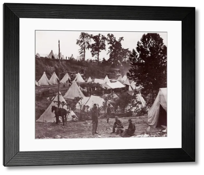 Framed Print : Military Railroad Camp, City Point, Virginia, 1861-65. Creator: Andrew Joseph Russell Framed Print : Military Railroad Camp, City Point, Virginia, 1861-65. Creator: Andrew Joseph Russell