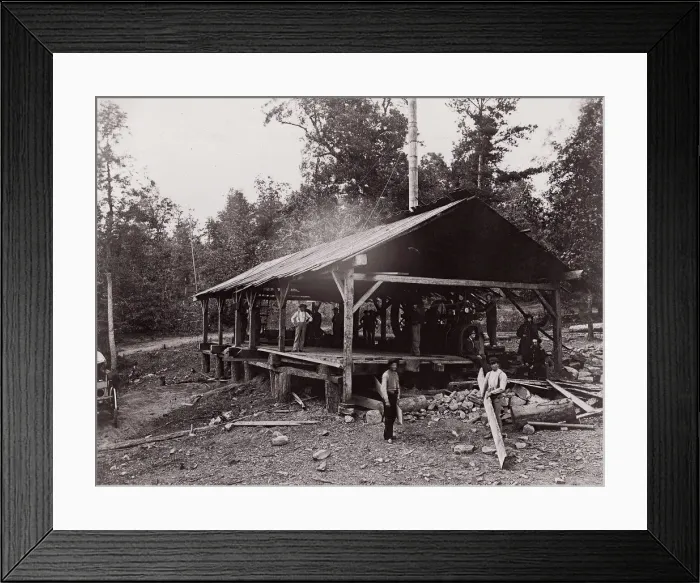 Framed Print : Government Saw Mill (Chattanooga), 1861-65. Creator: Andrew Joseph Russell Framed Print : Government Saw Mill (Chattanooga), 1861-65. Creator: Andrew Joseph Russell