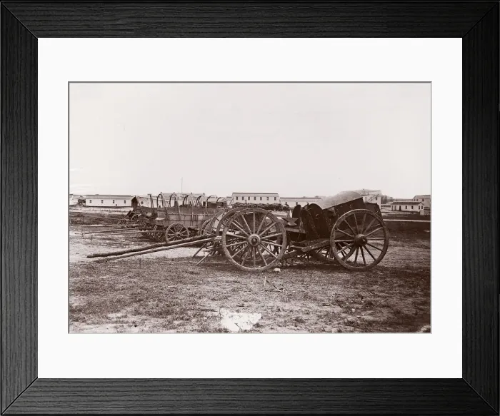 Framed Print : Army Wagon and Forge, City Point, Virginia, 1861-65. Creator: Andrew Joseph Russell Framed Print : Army Wagon and Forge, City Point, Virginia, 1861-65. Creator: Andrew Joseph Russell