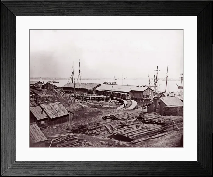 Framed Print : City Point, Virginia. Terminus of U. S. Military Railroad, 1861-65 Framed Print : City Point, Virginia. Terminus of U. S. Military Railroad, 1861-65