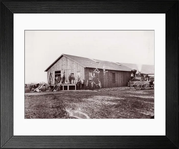 Framed Print : Commissary Department, City Point, Virginia, 1861-65. Creator: Andrew Joseph Russell