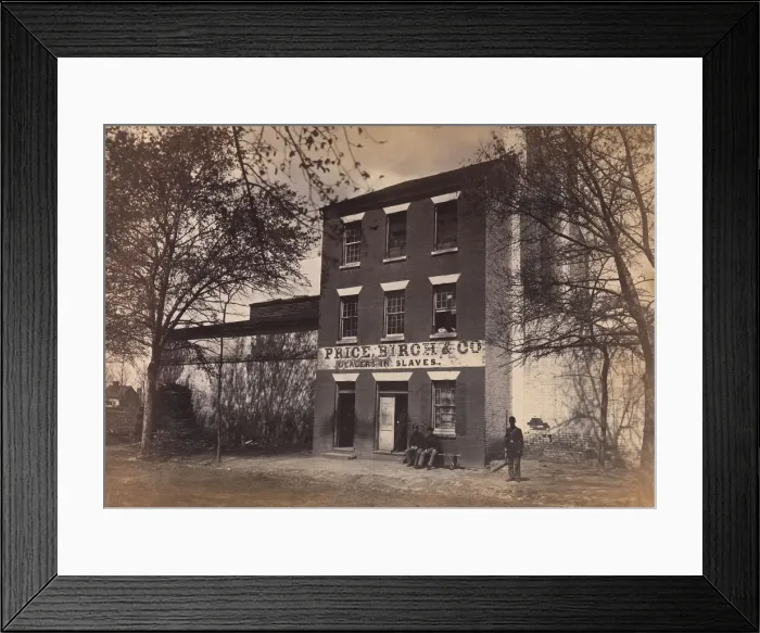 Framed Print : Slave Pen, Alexandria, Virginia, 1863. Creator: Andrew Joseph Russell Framed Print : Slave Pen, Alexandria, Virginia, 1863. Creator: Andrew Joseph Russell