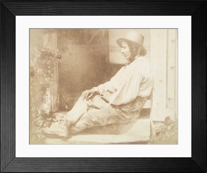 Framed Print : Portrait of the Gardener, possibly David Roderick, late 1840s. Creator: Calvert Jones Framed Print : Portrait of the Gardener, possibly David Roderick, late 1840s. Creator: Calvert Jones