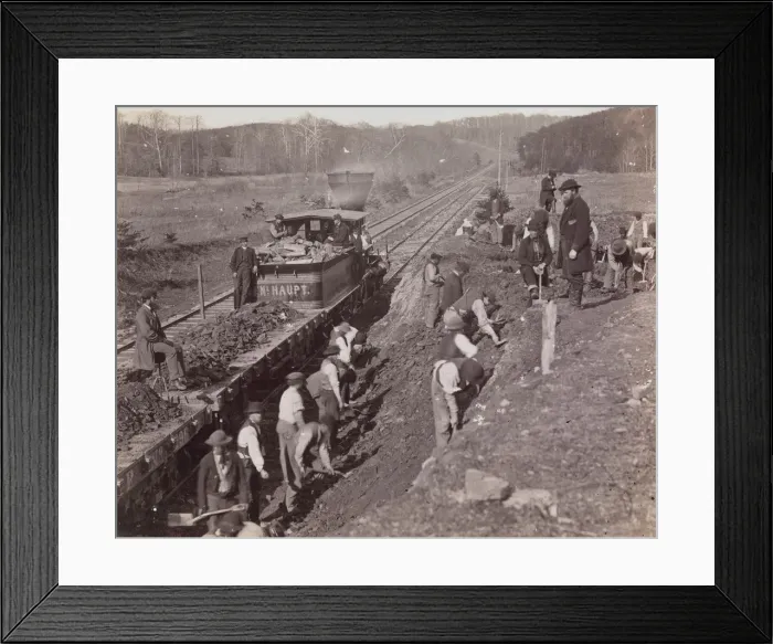 Framed Print : Excavating for Y at Devereaux Station, Orange & Alexandria Railroad, 1863 Framed Print : Excavating for Y at Devereaux Station, Orange & Alexandria Railroad, 1863