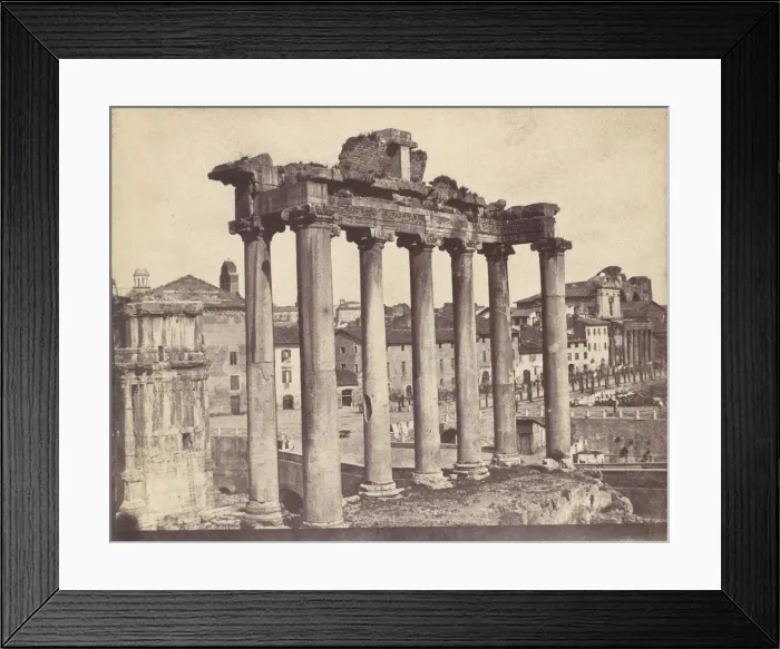 Framed Print : Temple of Concord, Rome, 1850s. Creator: Calvert Jones Framed Print : Temple of Concord, Rome, 1850s. Creator: Calvert Jones