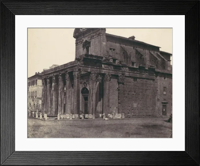 Framed Print : Temple of Antonius and Faustina, San Lorenzo in Miranda, Rome, 1850s Framed Print : Temple of Antonius and Faustina, San Lorenzo in Miranda, Rome, 1850s