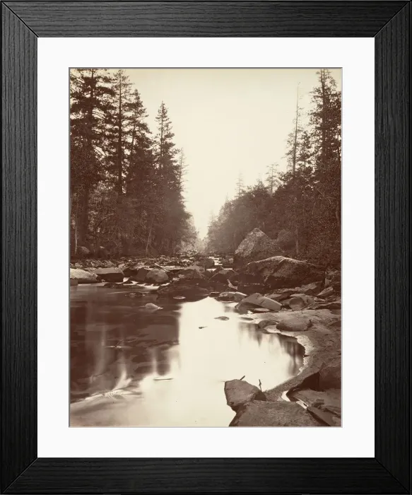 Framed Print : Merced River, Yosemite, ca. 1872, printed ca. 1876. Creator: Attributed to Carleton E Framed Print : Merced River, Yosemite, ca. 1872, printed ca. 1876. Creator: Attributed to Carleton E