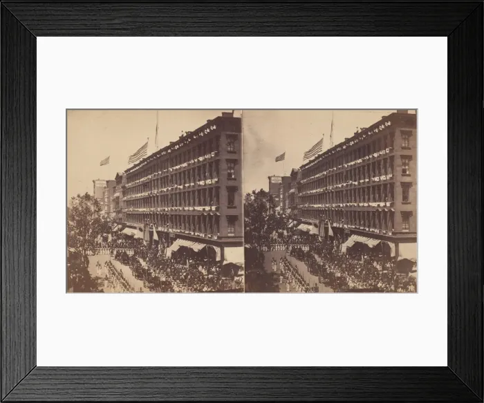 Framed Print : The Embassy Leave the Metropolitan for the City Hall, 1860. Creator: Edward Anthony Framed Print : The Embassy Leave the Metropolitan for the City Hall, 1860. Creator: Edward Anthony