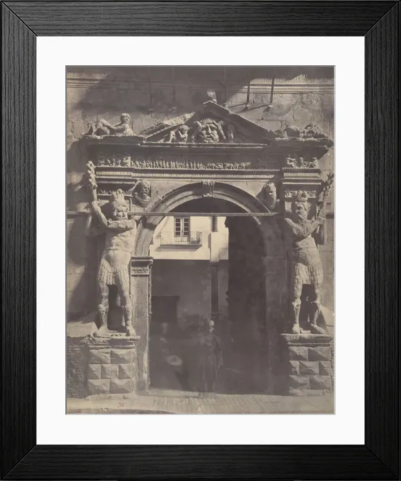 Framed Print : Zaragoza: Porta de los Gigantes, 1860. Creator: Charles Clifford