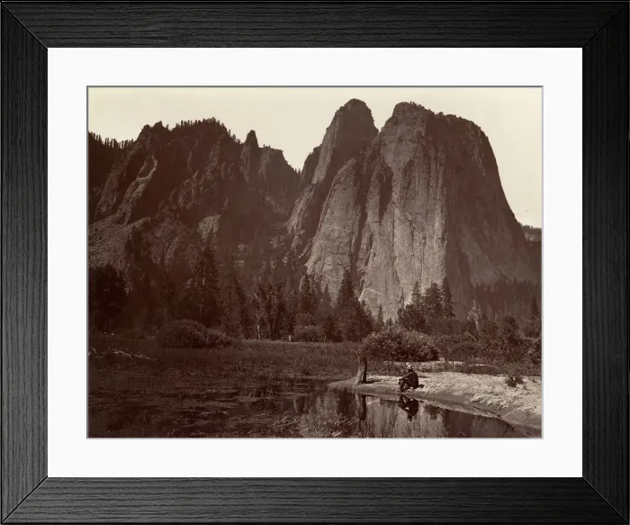 Framed Print : Cathedral Rocks, Yosemite, ca. 1872, printed ca. 1876. Creator: Attributed to Carleton E Framed Print : Cathedral Rocks, Yosemite, ca. 1872, printed ca. 1876. Creator: Attributed to Carleton E