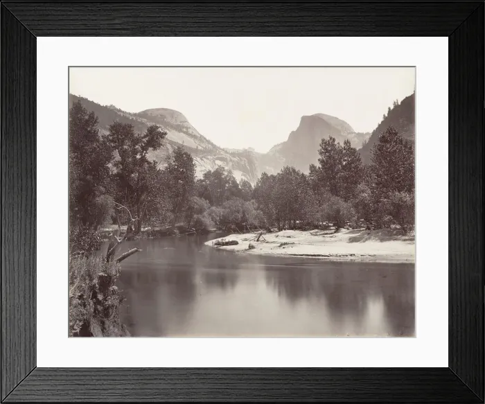 Framed Print : North and South Dome, Yosemite, ca. 1872, printed ca. 1876 Framed Print : North and South Dome, Yosemite, ca. 1872, printed ca. 1876