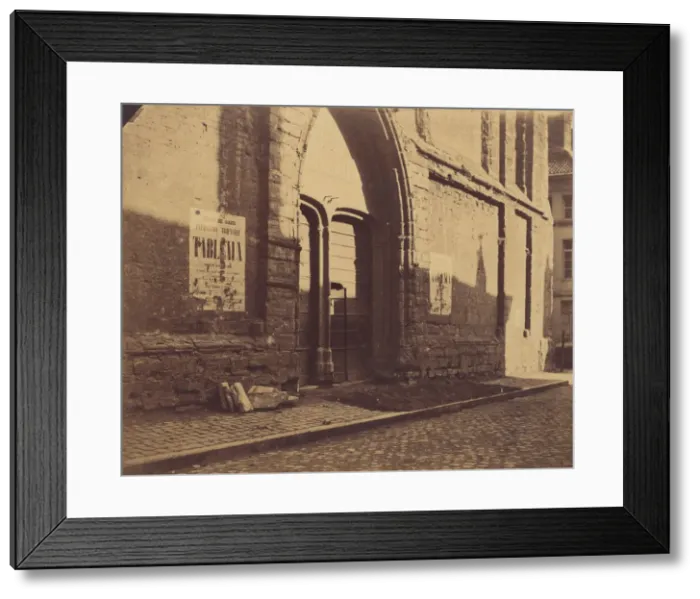 Framed Print : [Doorway of Predikheevenkerk, Gent, Belgium], ca. 1858. Creator: Charles D Hoy
