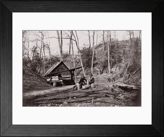 Framed Print : [A Union Station on the James River Established for Extracting Gunpowder from Confederate Framed Print : [A Union Station on the James River Established for Extracting Gunpowder from Confederate