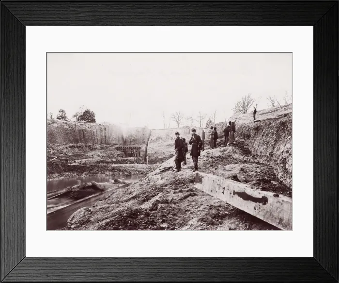 Framed Print : Dutch Gap Canal, 1865. Creator: Egbert Guy Fowx Framed Print : Dutch Gap Canal, 1865. Creator: Egbert Guy Fowx