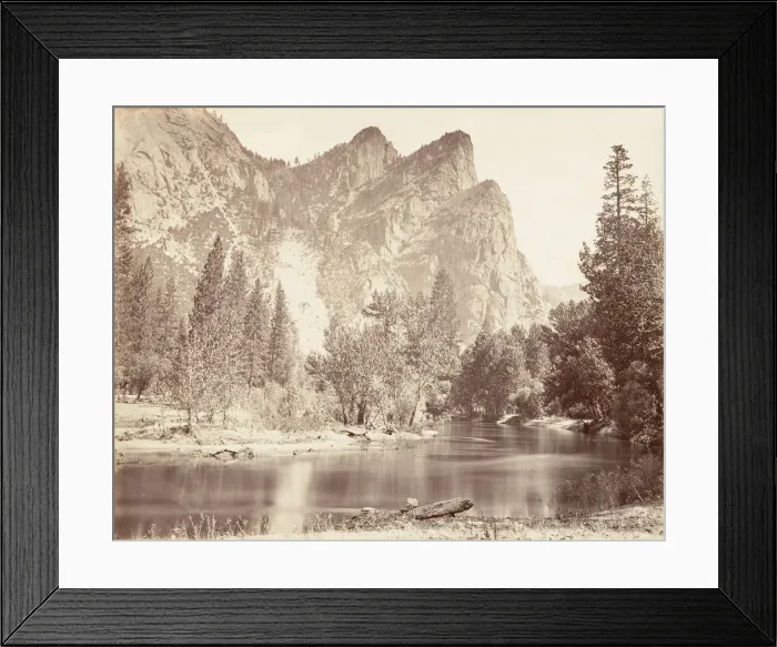 Framed Print : The Three Brothers, Yosemite, ca. 1872, printed ca. 1876 Framed Print : The Three Brothers, Yosemite, ca. 1872, printed ca. 1876