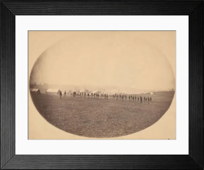 Framed Print : [Bayonet Drill], ca. 1863. Creator: Egbert Guy Fowx
