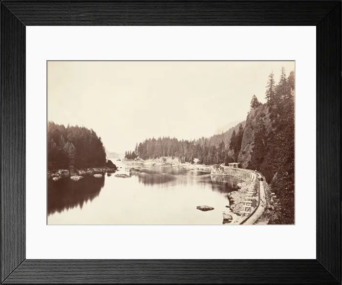Framed Print : Tooth Bridge, Oregon, 1867, printed ca. 1876. Creator: Carleton Emmons Watkins Framed Print : Tooth Bridge, Oregon, 1867, printed ca. 1876. Creator: Carleton Emmons Watkins