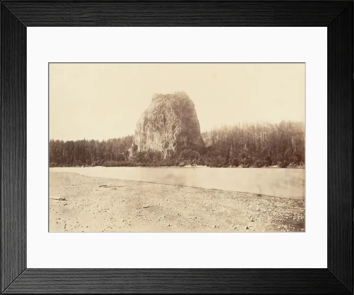 Framed Print : Castle Rock, Oregon, 1867, printed ca. 1876. Creator: Carleton Emmons Watkins Framed Print : Castle Rock, Oregon, 1867, printed ca. 1876. Creator: Carleton Emmons Watkins