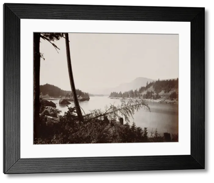 Framed Print : View on the Columbia, Cascades, 1867. Creator: Carleton Emmons Watkins Framed Print : View on the Columbia, Cascades, 1867. Creator: Carleton Emmons Watkins