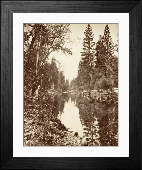 Framed Print : Merced River, Yosemite, ca. 1872, printed ca. 1876. Creator: Attributed to Carleton E Framed Print : Merced River, Yosemite, ca. 1872, printed ca. 1876. Creator: Attributed to Carleton E