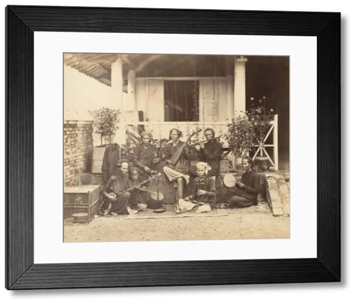 Framed Print : Musiciens Annamites, Saigon, Cochinchine, 1866. Creator: Emile Gsell Framed Print : Musiciens Annamites, Saigon, Cochinchine, 1866. Creator: Emile Gsell