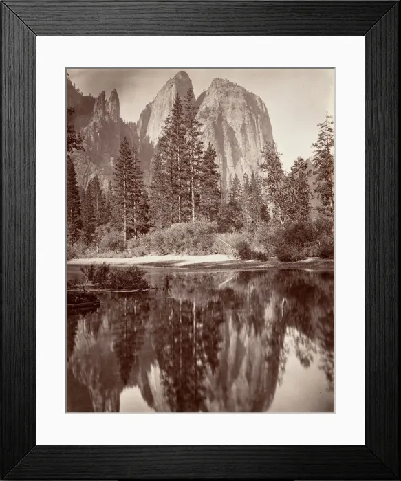 Framed Print : Mirror View of Cathedral Rocks, Yosemite, ca. 1872, printed ca. 1876 Framed Print : Mirror View of Cathedral Rocks, Yosemite, ca. 1872, printed ca. 1876