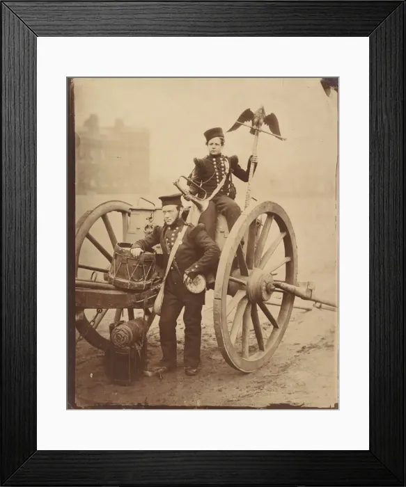 Framed Print : Trumpeter Gritten and Trumpeter Lang at Woolwich, 1856. Creator: Cundall & Howlett Framed Print : Trumpeter Gritten and Trumpeter Lang at Woolwich, 1856. Creator: Cundall & Howlett